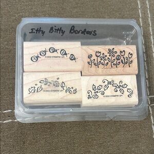 Stampin' Up! Itty Bitty Borders Floral and Leaf Wooden Stamps Set